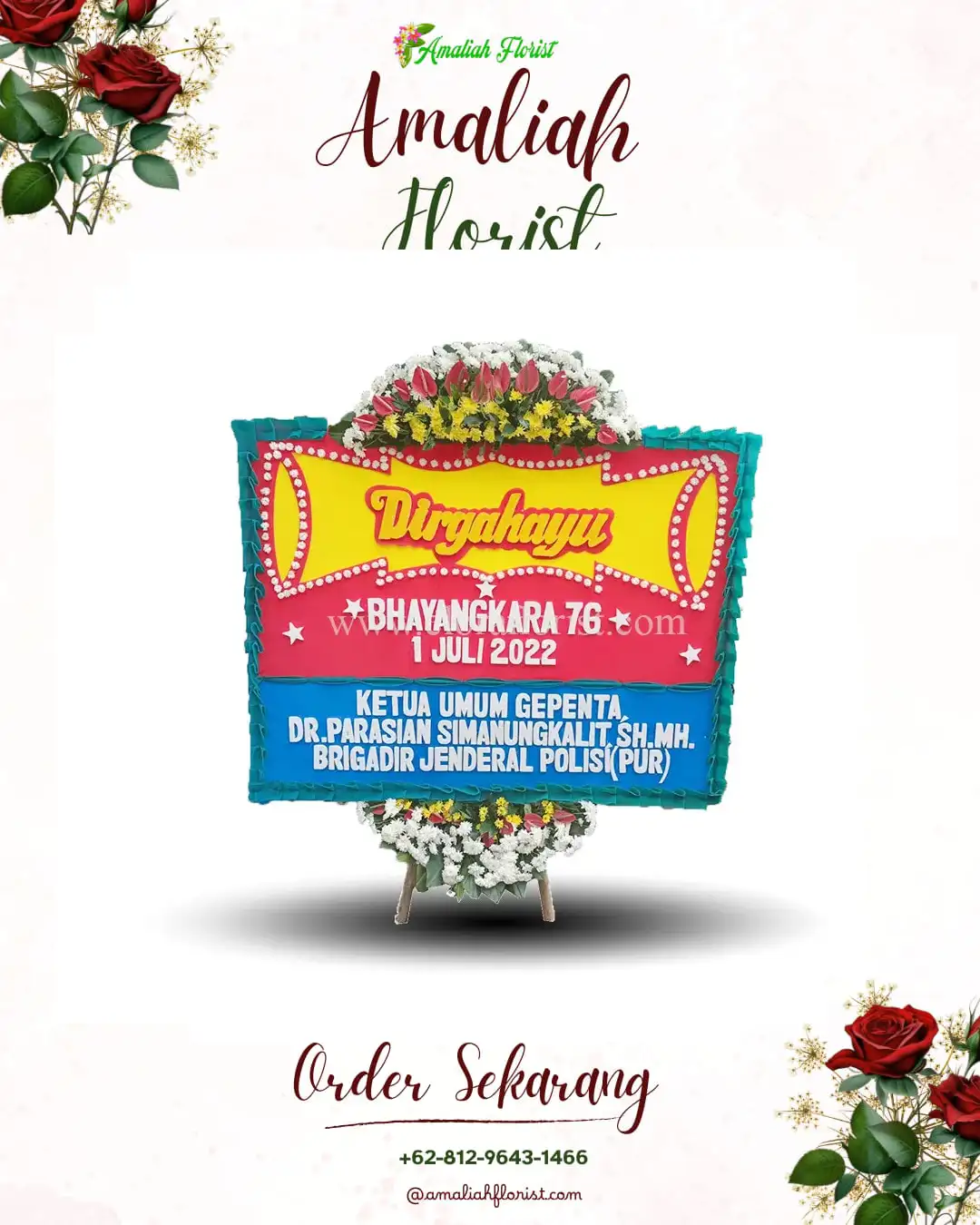 Papan Bunga HUT Ulang Tahun Keerom